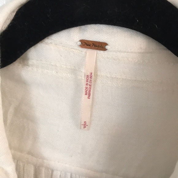 Free people over sized ivory long sleeve shirt - Picture 2 of 5